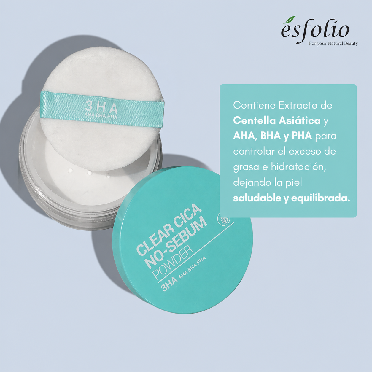 3HA Clear Cica No-Sebum Powder - Esfolio