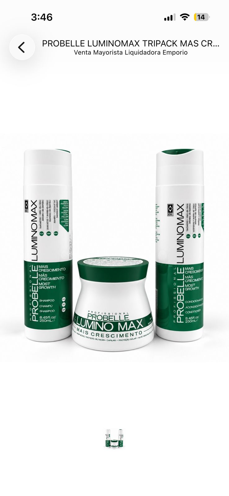 PROBELLE Lumino Max Más Crecimiento Tripack