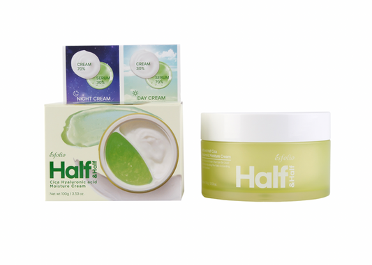ESFOLIO- Crema Hidratante Mitad & Mitad Cica + Ácido Hialurónico