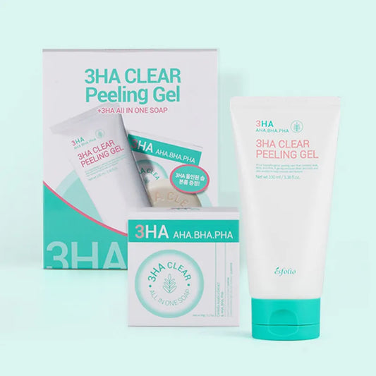 Esfolio 3HA Clear Peeling Gel + All‑in‑One Soap