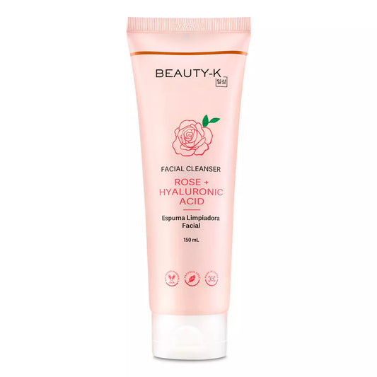 Espuma Limpiadora Facial Beauty-K con Rosa + Ácido Hialurónico