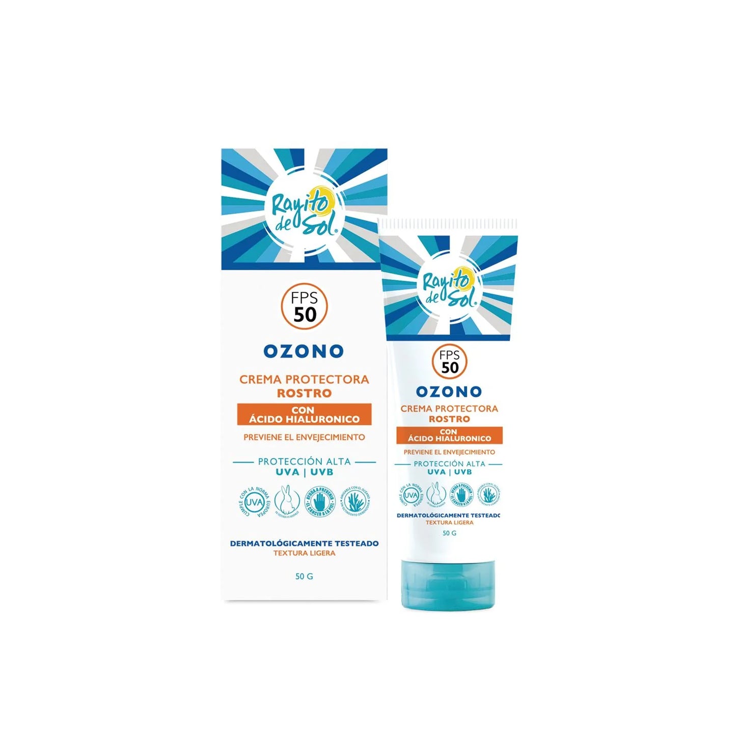 Rayito de Sol Protector Solar Ozono con Ácido Hialurónico SPF 50