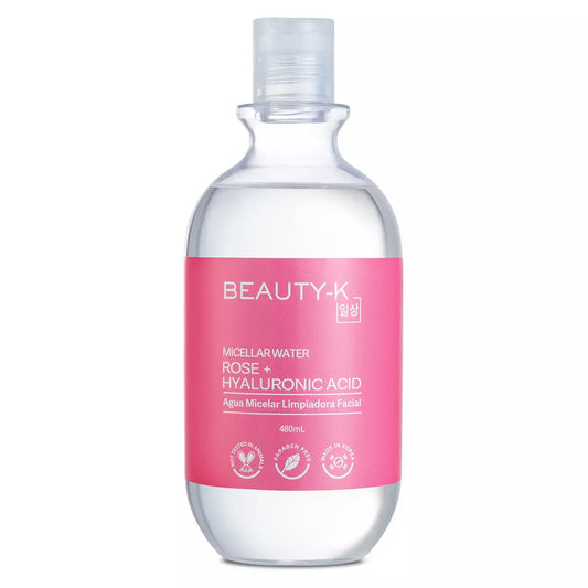 BEAUTY-K Agua Micelar Rose + Hyaluronic Acid 480 ml